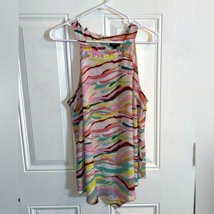 Torrid Size 1 Georgette High Neck Hanky Hem Tank